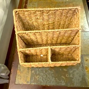 4 Metal Mesh & Wicker office storage